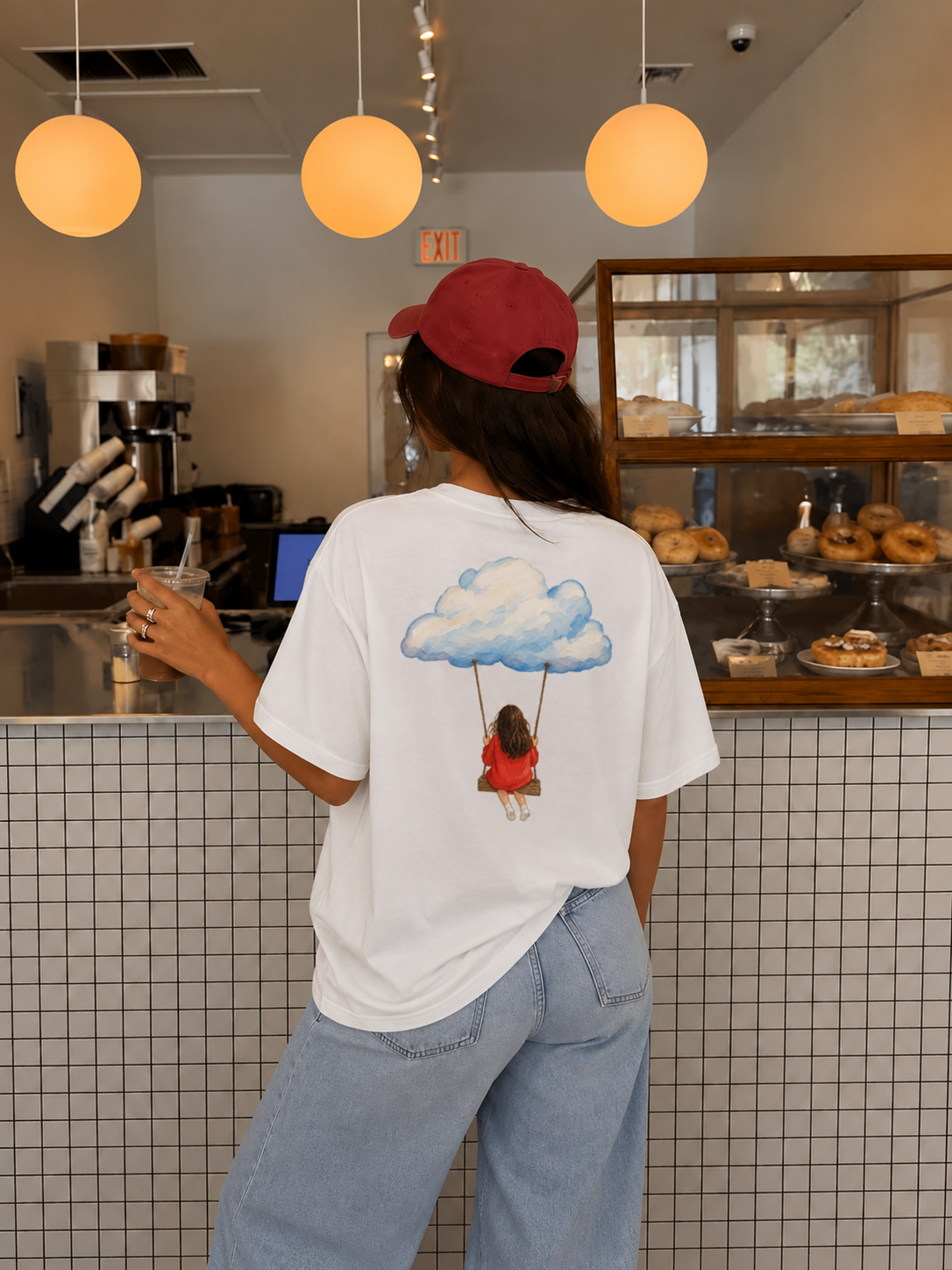 Up in the Clouds - Unisex Oversized Standard Tee